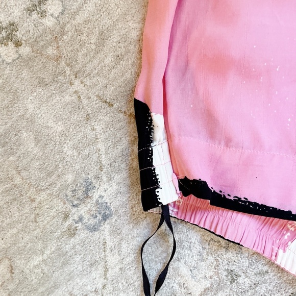 SWF Wide Leg Flowy Pants Pink Combo Graphic - Picture 9 of 12